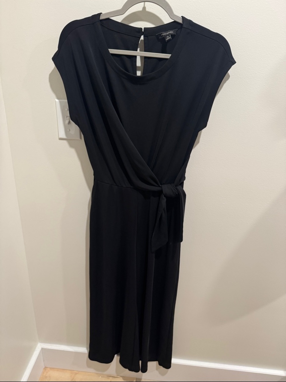 Banana Republic Black Midi Wrap Dress